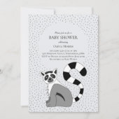 Cute Gender Neutral Oerwoud Lemur Name Baby shower Kaart (Voorkant)