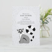 Cute Gender Neutral Oerwoud Lemur Name Baby shower Kaart (Staand voorkant)