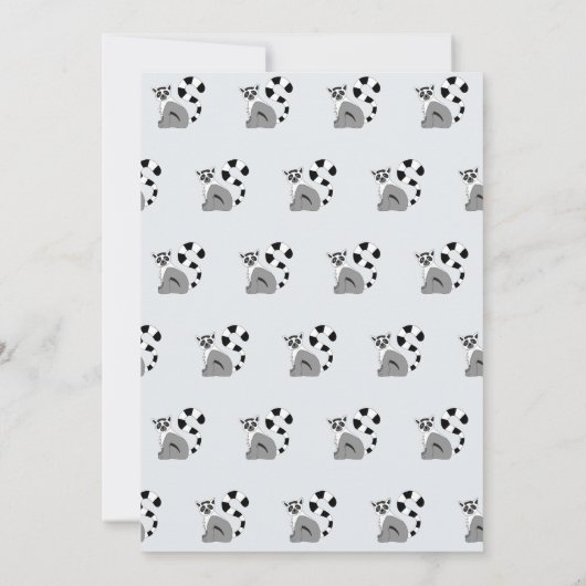 Cute Gender Neutral Oerwoud Lemur Name Baby shower Kaart (Achterkant)