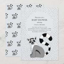 Cute Gender Neutral Oerwoud Lemur Name Baby shower