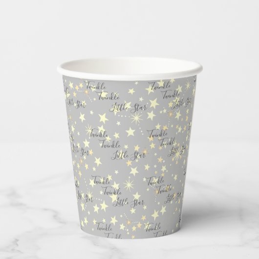 Cute Gender Neutral Twinkle Twinkle Little Star Papieren Bekers (Achterkant)