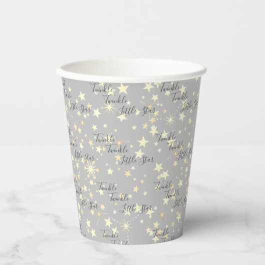Cute Gender Neutral Twinkle Twinkle Little Star Papieren Bekers (Voorkant)