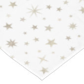 Cute Gender Neutral White Silver Star Elegant Tafelkleed (Gekanteld)