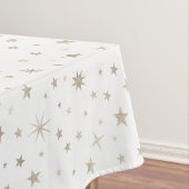 Cute Gender Neutral White Silver Star Elegant Tafelkleed