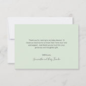 Cute Gender Neutral Woodland Animals Baby shower Bedankkaart (Achterkant)