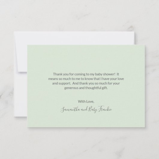 Cute Gender Neutral Woodland Animals Baby shower Bedankkaart (Achterkant)