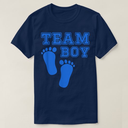 Cute Gender onthulling Team Boy baby shower Blue p T-shirt (Design voorkant)