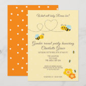Cute Gender onthult wat Baby Baby shower zal worde Kaart (Voorkant / Achterkant)