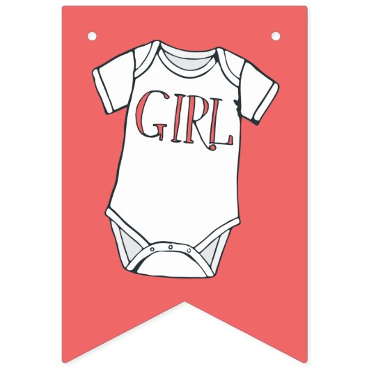 Cute Gender Reopenbaarmakingsfeest Vlaggetjes (Tweede vlag)