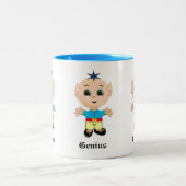 Cute Genius Elf & Calligraphy Tweekleurige Koffiemok (Center)