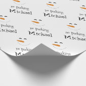 Cute Genoemd Geen snoepend Snowman Wrapping Paper Cadeaupapier (Hoek)