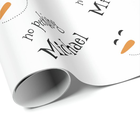 Cute Genoemd Geen snoepend Snowman Wrapping Paper Cadeaupapier (Rol Hoek)