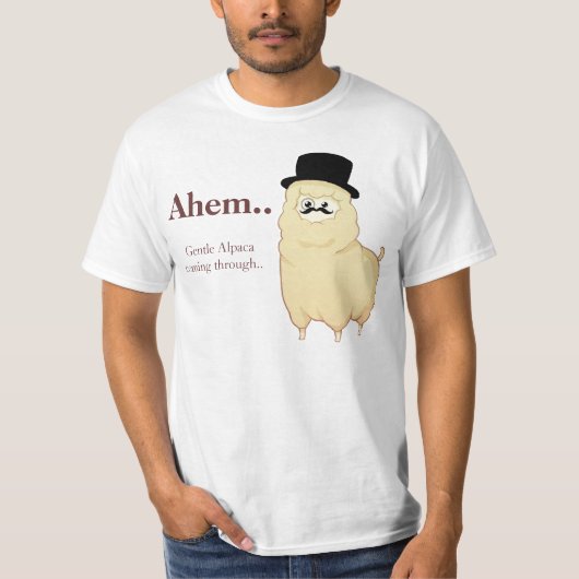 Cute Gentleman Alpaca T-shirt (Voorkant)