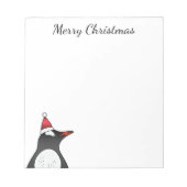 Cute Gentoo Penguin met een kersthat Notitieblok (Voorkant)