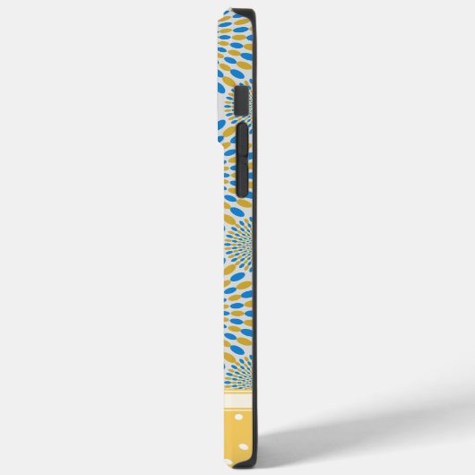 Cute Geometric Abstract Blue & Yellow Personated Case-Mate iPhone Case (Achterkant / Links)