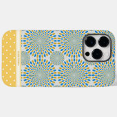 Cute Geometric Abstract Blue & Yellow Personated Case-Mate iPhone Case (Achterkant (horizontaal))
