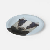 Cute geometric badger roze paper bord (Gekanteld)