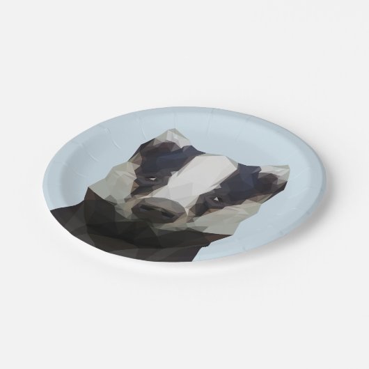 Cute geometric badger roze paper bord (Gekanteld)