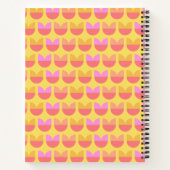 Cute Geometric Flower Pattern Yellow Personal Notitieboek (Achterkant)