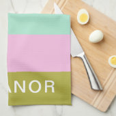 Cute Geometric Pastel Color Block Personated Theedoek (Quarter Fold)