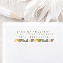 Cute Geometric Pastels Return Address