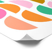 Cute Geometric Pattern in Modern Holiday Colors Poster (Hoek)