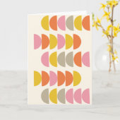 Cute Geometric Pattern in Pink Yellow and Oranje Kaart (Gele Bloem)