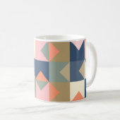 Cute Geometric Pattern in Stylish Navy and Coral Koffiemok (Voorkant rechts)