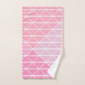 Cute Geometric Pattern of Triangles in Roze Bad Handdoek (Handdoek)
