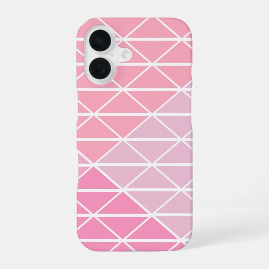 Cute Geometric Pattern of Triangles in Roze iPhone 16 Hoesje (Achterkant)