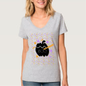 Cute Geometric Pumpkin Carving Costume Party T-shirt (Voorkant)