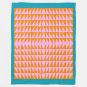 Cute Geometric Shape Pattern Pink Oranje Turquoise Fleece Deken (Voorkant)