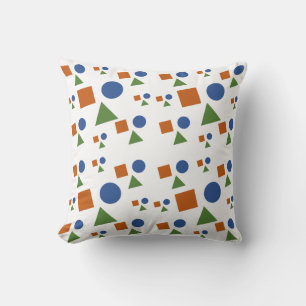 Cute Geometric Shapes Pattern in Soft Pastels Kussen
