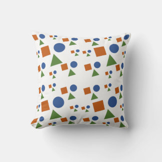 Cute Geometric Shapes Pattern in Soft Pastels Kussen