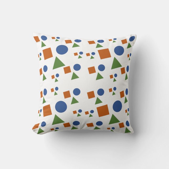 Cute Geometric Shapes Pattern in Soft Pastels Kussen (Voorkant)