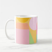 Cute Geometric Shaps Collage in Spring Pastels Koffiemok (Links)
