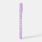 Cute Geometrische Bloem Paarse Radiale Patroon iPhone 15 Case (Rechterkant)
