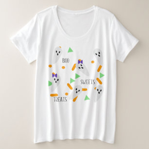 Cute Geometrische Geest Strooigoed Kostuum Feest Grote Maat T-shirt