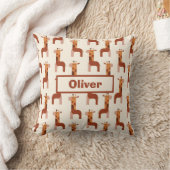 Cute Geometrische Giraffe Patroon Kussen (Deken)