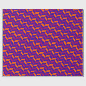 Cute Geometrische Glanzende Initiële Valentijnsdag Cadeaupapier (Vlak)