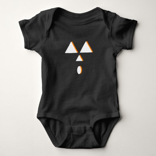 Cute Geometrische Neon Pompoen Gezicht Kostuum Fee Romper (Voorkant)