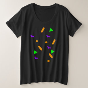 Cute Geometrische Vleermuis Strooigoed Kostuum Fee Grote Maat T-shirt