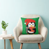 Cute Gepersonaliseerd Red Penguin-kerstKinderen Kussen (Stoel)