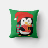 Cute Gepersonaliseerd Red Penguin-kerstKinderen Kussen (Voorkant)