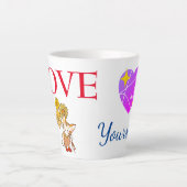 Cute Gepersonaliseerd Valentijnsdag Latte Mok (Voorkant)