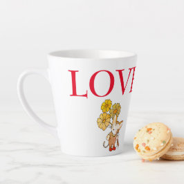 Cute Gepersonaliseerd Valentijnsdag Latte Mok