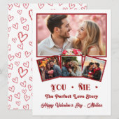 Cute Gepersonaliseerde Foto Valentijnsdag Feestdagenkaart (Voorkant / Achterkant)