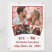 Cute Gepersonaliseerde Foto Valentijnsdag Feestdagenkaart (Voorkant)