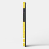 Cute gepersonaliseerde naam harten patroon geel Case-Mate iPhone case (Achterkant / Links)