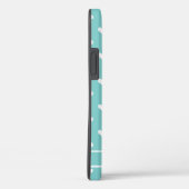 Cute gepersonaliseerde naam harten patroon turquoi Case-Mate iPhone case (Achterkant / Rechts)